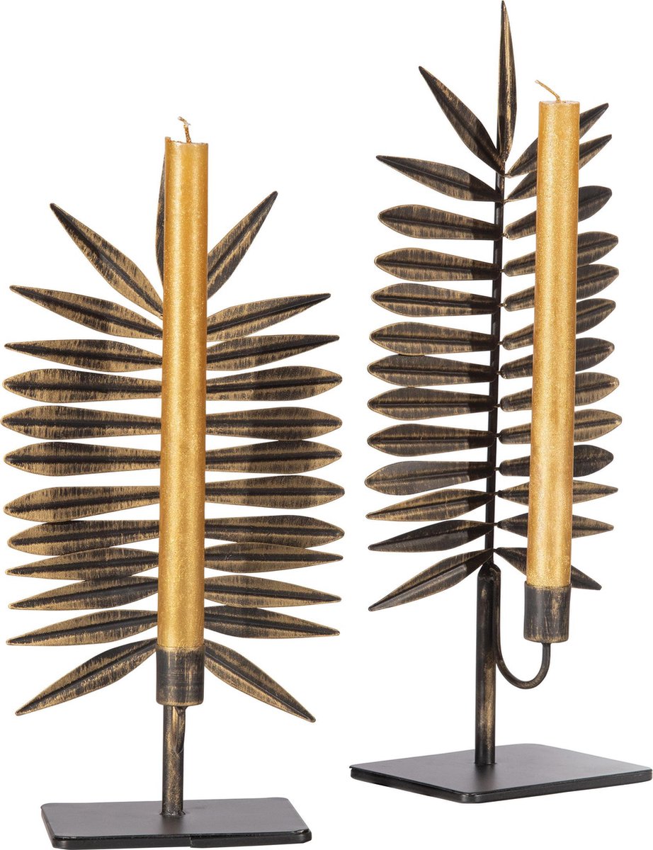 BePureHome Reef Kandelaren - Metaal - Brass - Set van 2