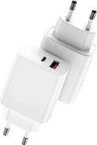 Gecertificeerde 18W iPhone & iPad Lader - 1 Meter - oplader met oplaad adapter inclusief Lightning kabel - o.a. voor Apple iPhone 12 / 11 / X iPad Pro / Air / Mini