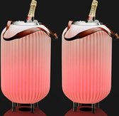The.Twins M | 2x The.Lampion M - Multicolor LED verlichting & Bluetooth Speaker & Wijnkoeler in één!