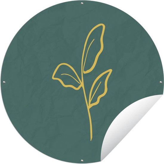 Tuincirkel Plant - Abstract - 60x60 cm - Ronde Tuinposter - Buiten
