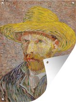 Tuinposter - Tuindoek - Tuinposters buiten - Zelfportret - Vincent van Gogh - 90x120 cm - Tuin