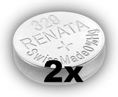 Renata 329 / SR731SW zilveroxide knoopcel horlogebatterij 2 (twee) stuks