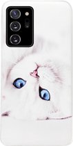 ADEL Siliconen Back Cover Softcase Hoesje Geschikt voor Samsung Galaxy Note 20 - Katten