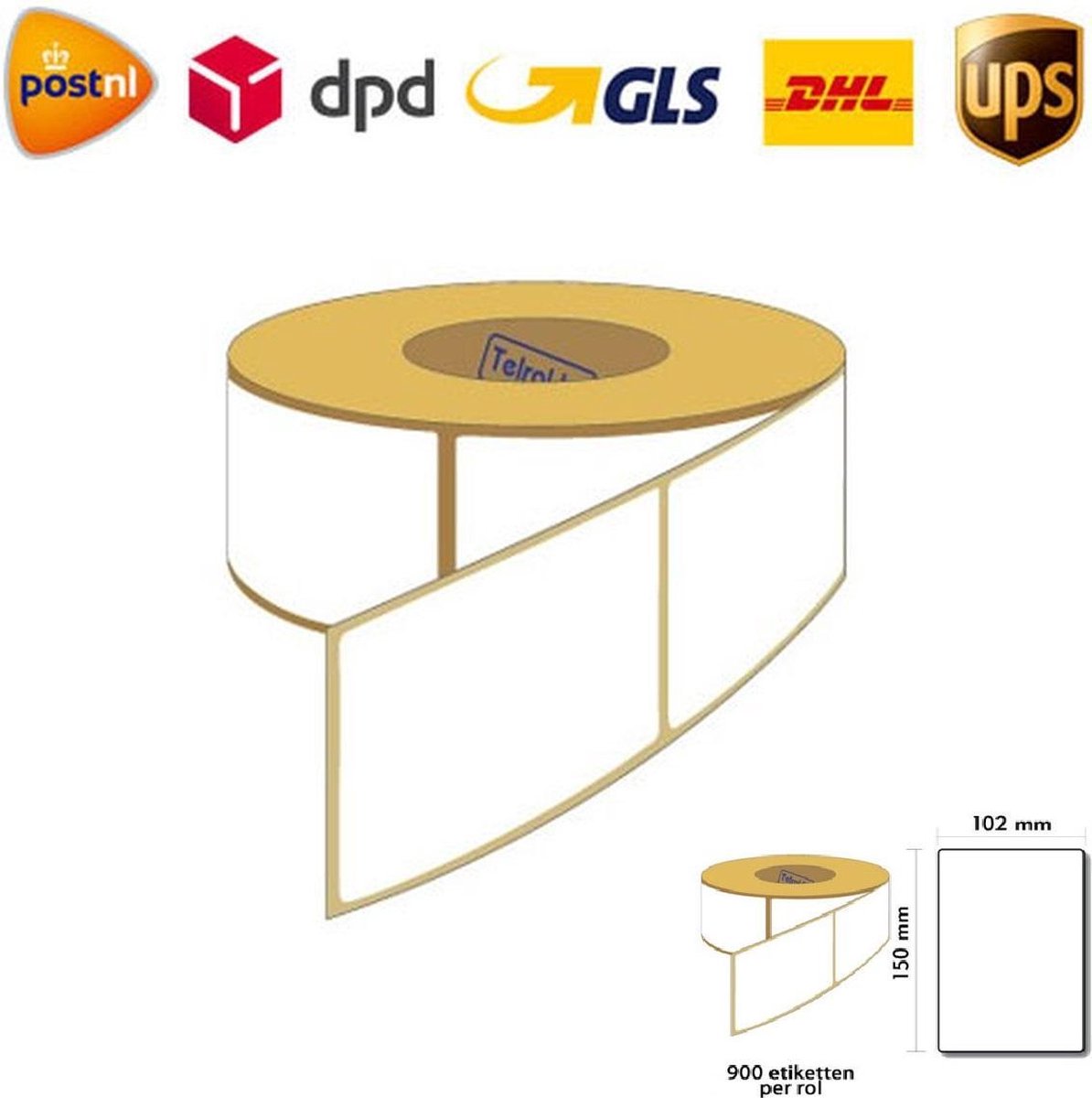 BETCKEY - 6 Rollos de DK-22243 Cinta Continua de Envíos Copatible con