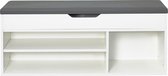 NumberOne® Schoenenkast Bank Combinatie - Organizer - Hout - Wit