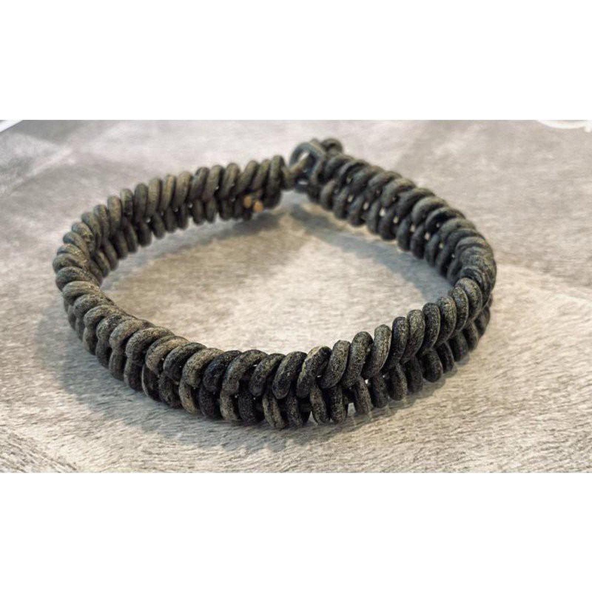 Armband heren Chic le Freak leer grijs