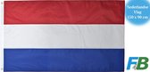 F4B Nederlandse Vlag | 150x90 cm | Nederland Vlag | 100% Polyester | Messing Ogen | Weerbestendig