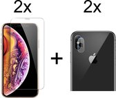 Beschermglas iPhone X Screenprotector - iPhone XS Screen Protector 2 stuks - iPhone X Screen protector Glas - iPhone XS Screen Protector Camera - 2 stuks