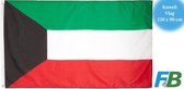 F4B Koeweit Vlag | 150x90 cm | Kuwait |  100% Polyester | Messing Ogen | Weerbestendig