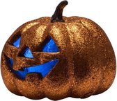 Carnival Toys Feestdecoratie Glitter Pumpkin 22 Cm Goud