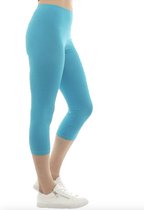 Premium Dames Driekwart Legging | 3 Kwart Legging | Lichtblauw - XXL