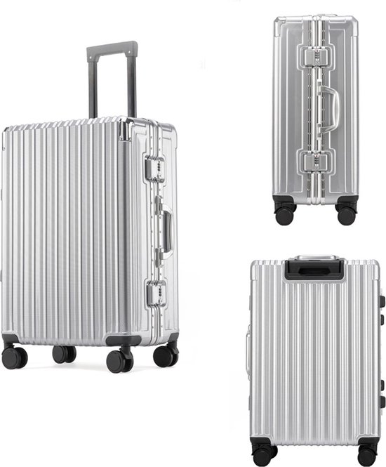 Ongelijkheid Oppervlakkig Blozend Hugh's, Design Handbagage Reiskoffer 24'', 60.96 cm Spinner Aluminium Frame  Koffer,... | bol.com