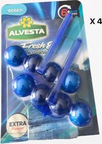 4 X ALVESTA WC HANGER GEUR OCEAAN MET BLEU WATER VERPAKT PER 2 ST