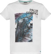 DEELUXE T-shirt met motorprint MOTOPALM Optic White