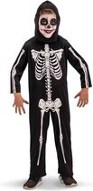 Carnival Toys Jumpsuit Skeleton Junior Polyester Zwart/wit Mt 128/134