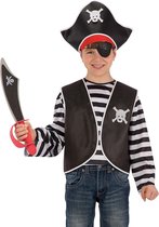 Carnival Toys Verkleedset Pirate Jongens Zwart One-size 4-delig