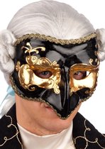 Carnival Toys Masker Venetiaans Heren Zwart/goud One-size