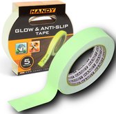 Anti Slip Strip Tape Zelfklevend (Lichtgevend) - 5M x 2,5 CM - Antislip Tape voor Trap, Vloer, Drempel - Waterproof - voor Binnen en Buiten