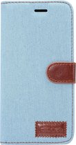Samsung Galaxy S9 Plus Hoesje - Mobigear - Denim Serie - Kunstlederen Bookcase - Blauw - Hoesje Geschikt Voor Samsung Galaxy S9 Plus