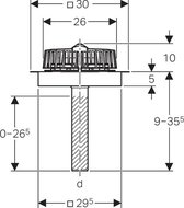 Geberit Pluvia Dakafvoertrechter Onderdruksysteem 359.105.00.1