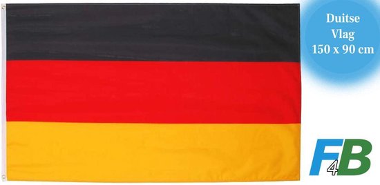 Vernietigen Ijdelheid labyrint F4B Duitsland Vlag | 150x90 cm | Duitse Vlag | 100% Polyester | Messing  Ogen |... | bol.com