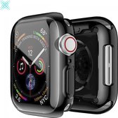 MY PROTECT® Apple Watch 1/2/3 42mm Siliconen Bescherm Case - Apple Watch Hoesje - Screenprotector Voor Apple Watch - Bescherming iWatch - Transparant/Zwart