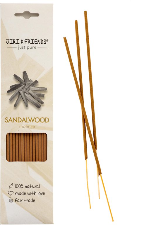 Sandalwood wierook (100% NATUURLIJK) Jiri & Friends