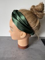 TheHandmadeMusthaves Haarband - Satijn hoofdband - Donker groen