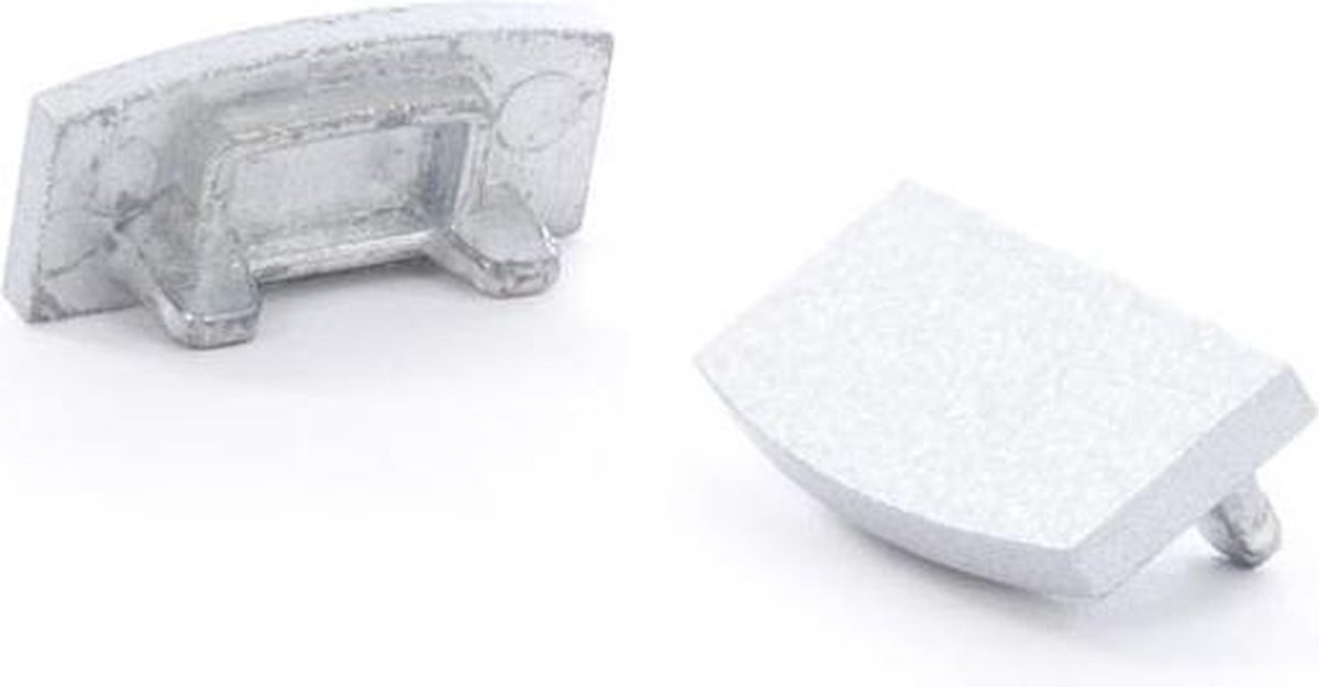 Aluminium Afsluitdop Voor Aluminiumprofiel Voor Ledstrip Slimline 7 Mm - Zonder Kabelopening - Zilver