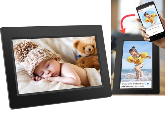 Denver PFF-1015B digitale fotolijst - 10.1 inch touchscreen, WiFi, 16GB, zwart reviews | .be | Fotolijstjes