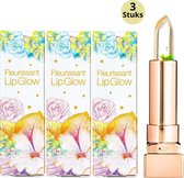 GLAMFOX Moonlight Flower Lippenstift - Lip Plumper Lipstick met 24 Karaat Goud Korrels en 100% Echte Bloem - Lippenstift Langhoudend - Lippenbalsem - Korean Beauty Make Up - 3-Pack