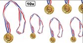 10x Medaille 35 cm goud - medailles winnaar festival kampioen thema feest