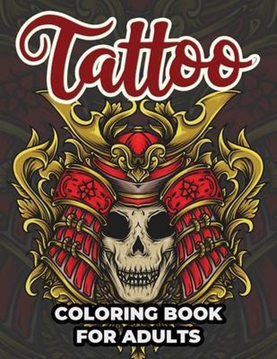 Tattoo Coloring Book For Adults - cover