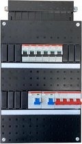 ABB Groepenkast 3 fase 1HS 4p 2x2p Aardlekschakelaars 6 Automaten