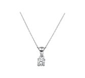 YO&NO - Ketting - Zilver - Anker - Zirkonia - 1,3mm - 45cm - Sieraden vrouw - Gerhodineerd - Zilver 925