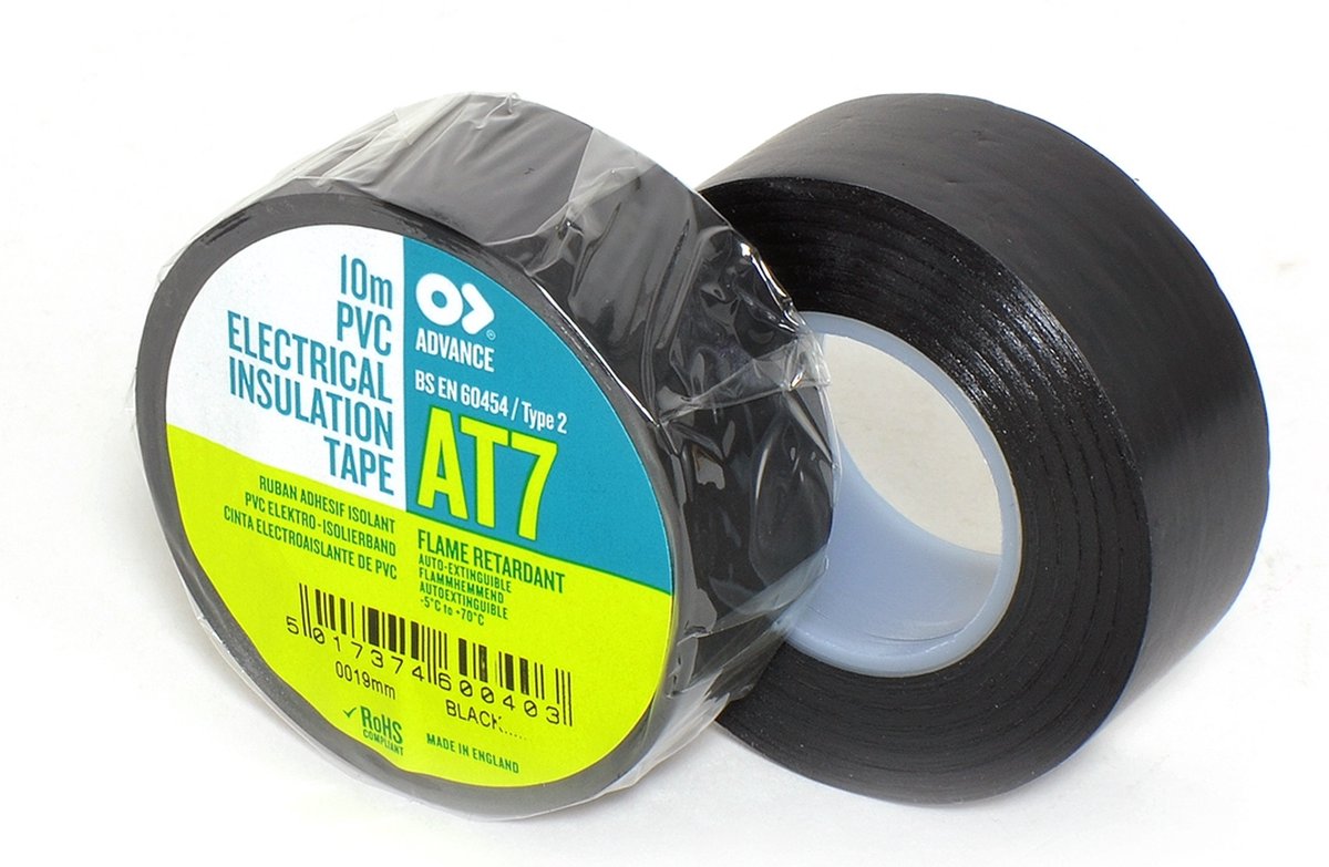 Advance AT7 PVC - Isolatietape - 19mm x 10m - Zwart