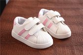 Sneakers-Wit-Roze-Strepen-Kinderschoenen-Schoenen-Maat-24-Fresh-Kids