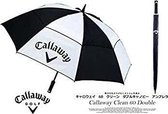 Callaway Clean 60 Inch Double Canopy Golfparaplu - Zwart Wit