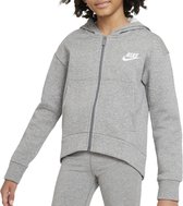 Nike Sportswear Club Fleece  Sportvest - Maat 128  - Meisjes - Licht grijs