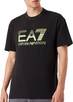EA7 T-shirt - Mannen - Zwart - Geel