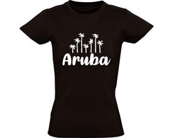 Aruba Dames T-shirt - antillen - caraiben - vakantie - eiland - reizen - palmbomen - zon - strand - cadeau