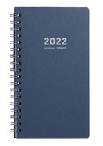 Brepols Agenda 2022 - Notavision - Polyprop Wire O - 9 x 16 cm - Blauw