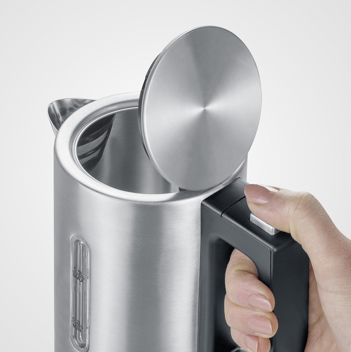 Severin WK 3647 - Waterkoker - electrisch - mini - roestvrijstalen - 0.5l - zilver/zwart — afbeelding 5