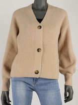 Vest Met Knopen Beige