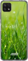 6F hoesje - geschikt voor Samsung Galaxy A22 5G -  Transparant TPU Case - Morning Dew #ffffff