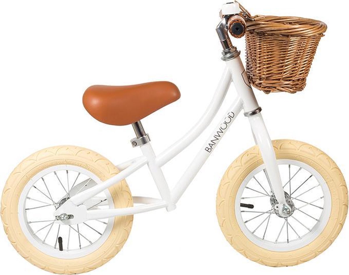 Banwood First Go Loopfiets - 12 inch fiets voor 2,5-5 jaar - Wit