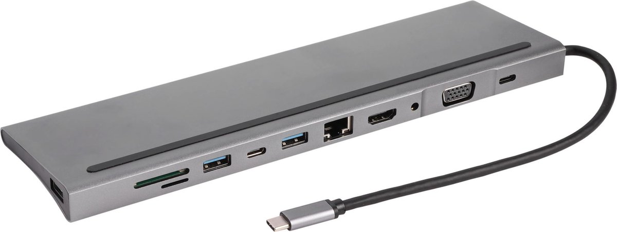 Q-Link hub – 11–in–1 – met laptopstandaard