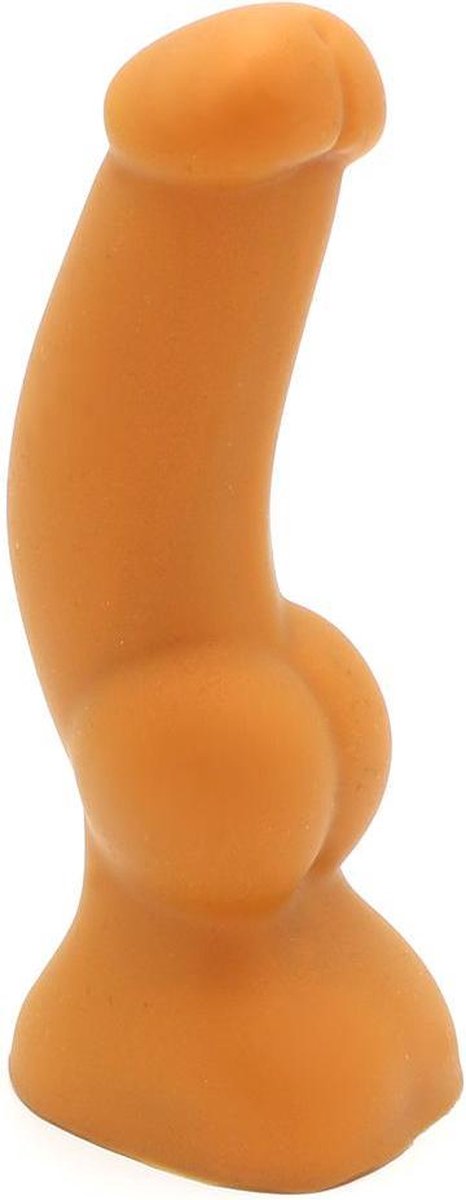 Gold Play - Soft Liquid Siliconen Anaal Dildo Cock - Goud L