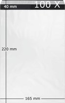 COEX LDPE Verzendzakken XS - Gripzakjes - 165 x 220 + 40mm -  100 Stuks - DIN C5 Enveloppen - Verzendzakken Voor Kleding - Verzendzakken Webshop - Verzendzakjes