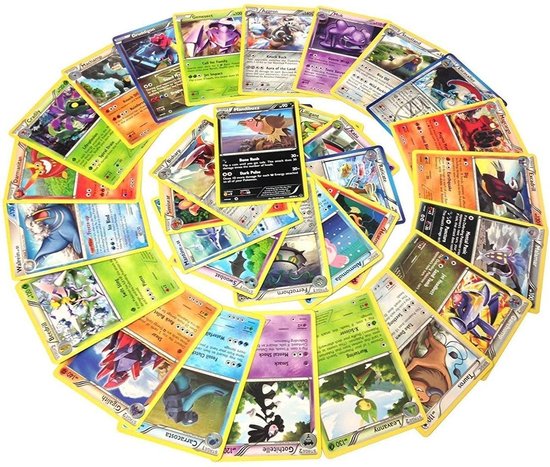 Thumbnail van een extra afbeelding van het spel 50 random Pokémon kaarten met een foil kaart